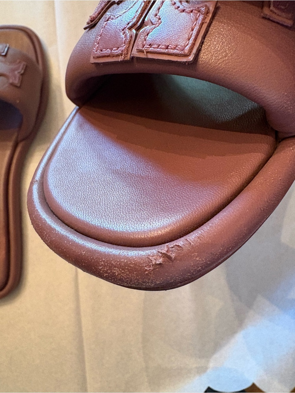 Tory Burch slides 8.5 mauve fair condition - Picture 5 of 10